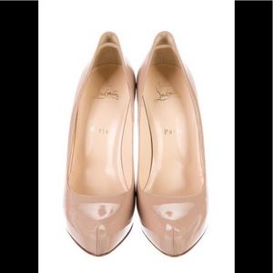 Christian Louboutin Nude Patent Pumps 39.5
